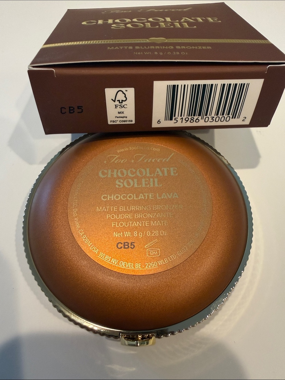 NIB Too Faced Chocolate Lava Soleil Matte Bronzer Deep - Picture 7 of 10
